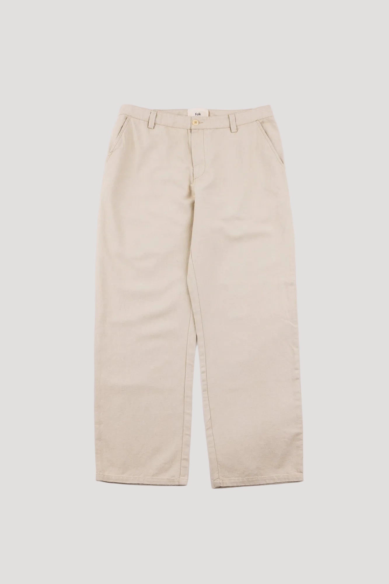 Barrel Leg Trouser - Stone Hemp Canvas