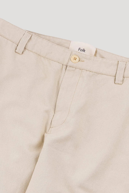 Barrel Leg Trouser - Stone Hemp Canvas
