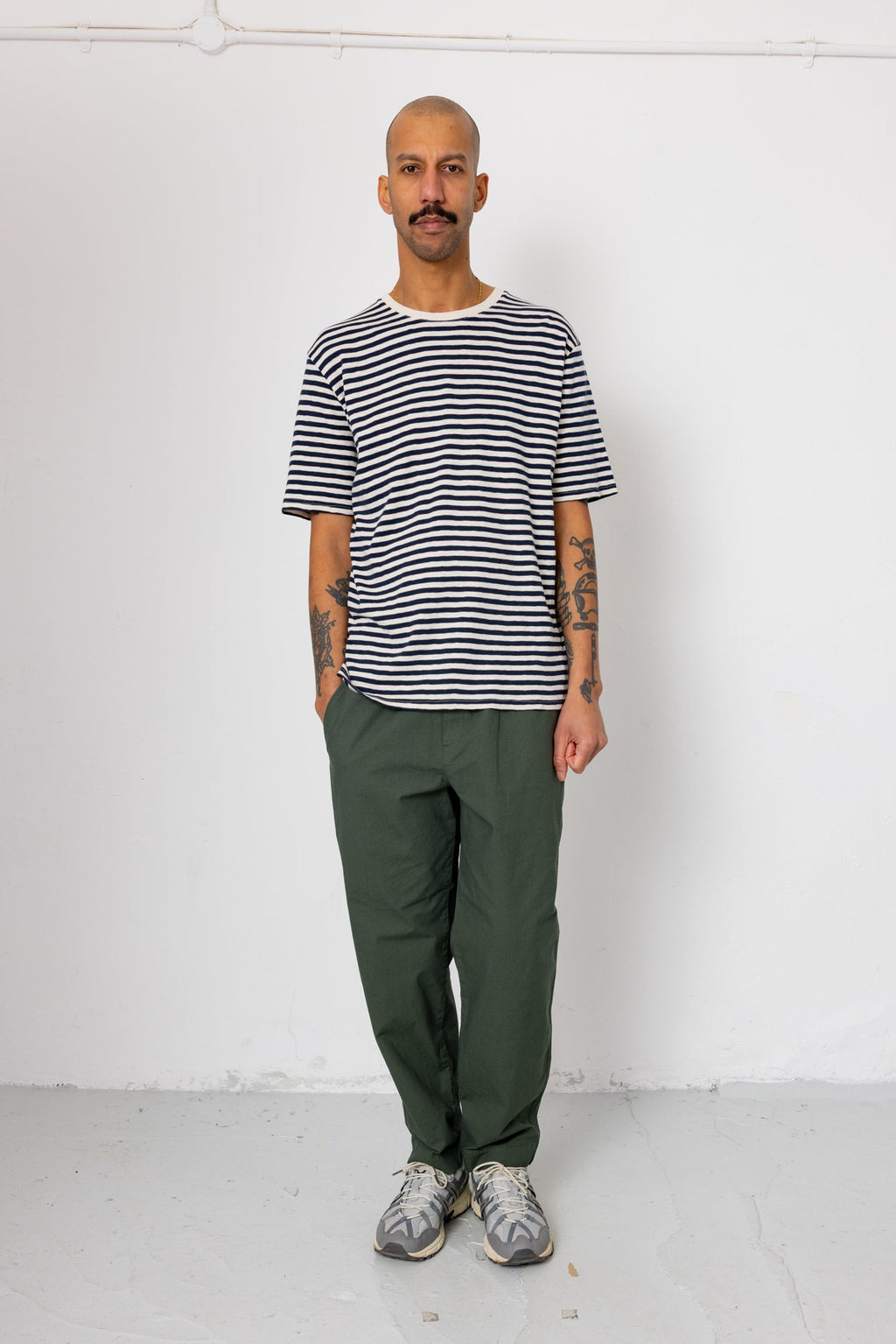 Classic Stripe T-Shirt - Ecru / Navy