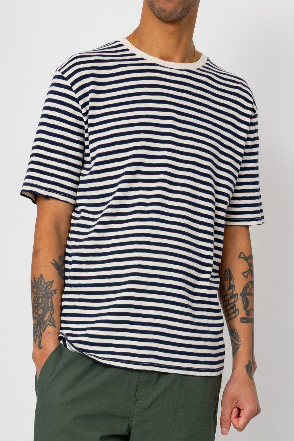 Classic Stripe T-Shirt - Ecru / Navy
