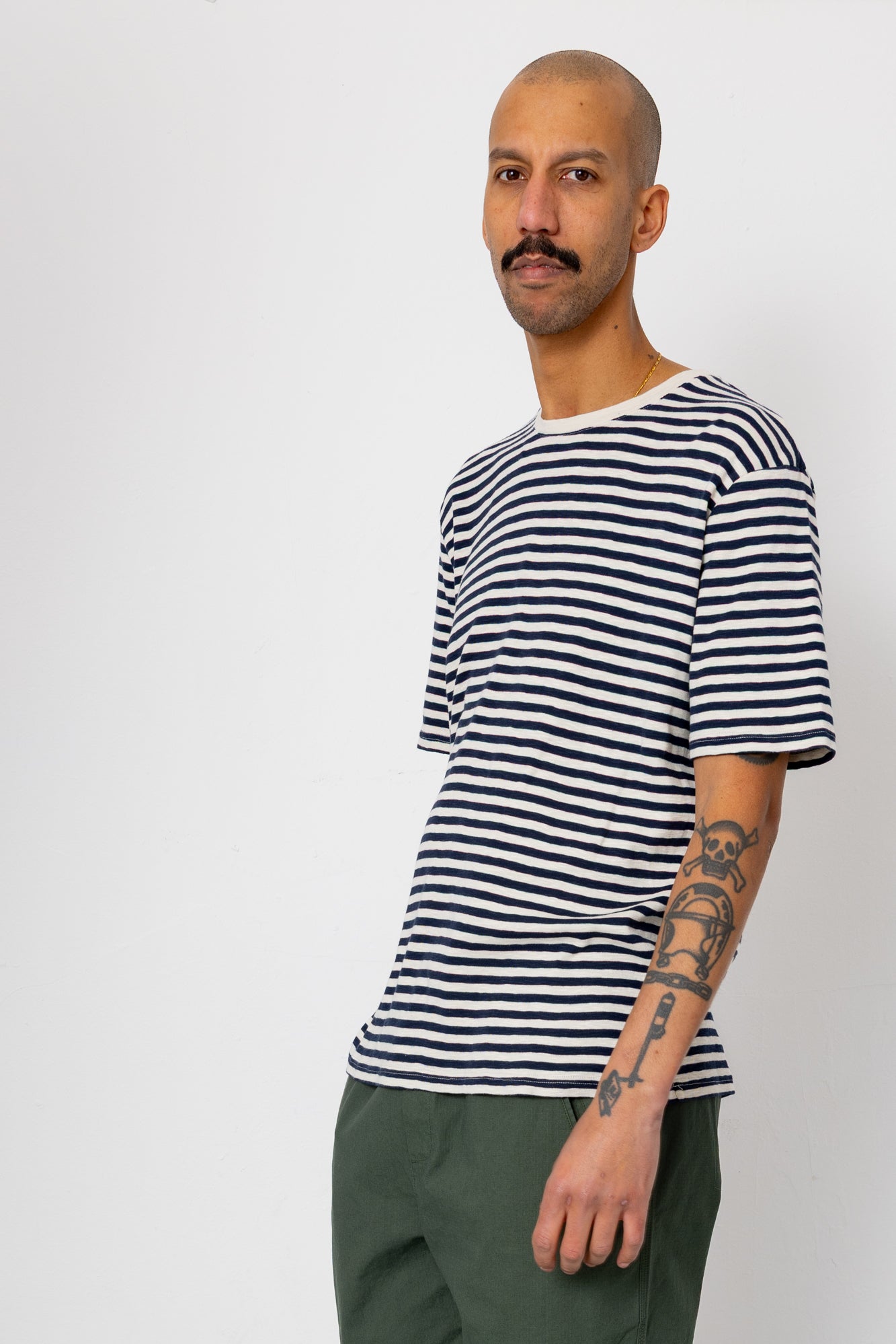 Classic Stripe T-Shirt - Ecru / Navy