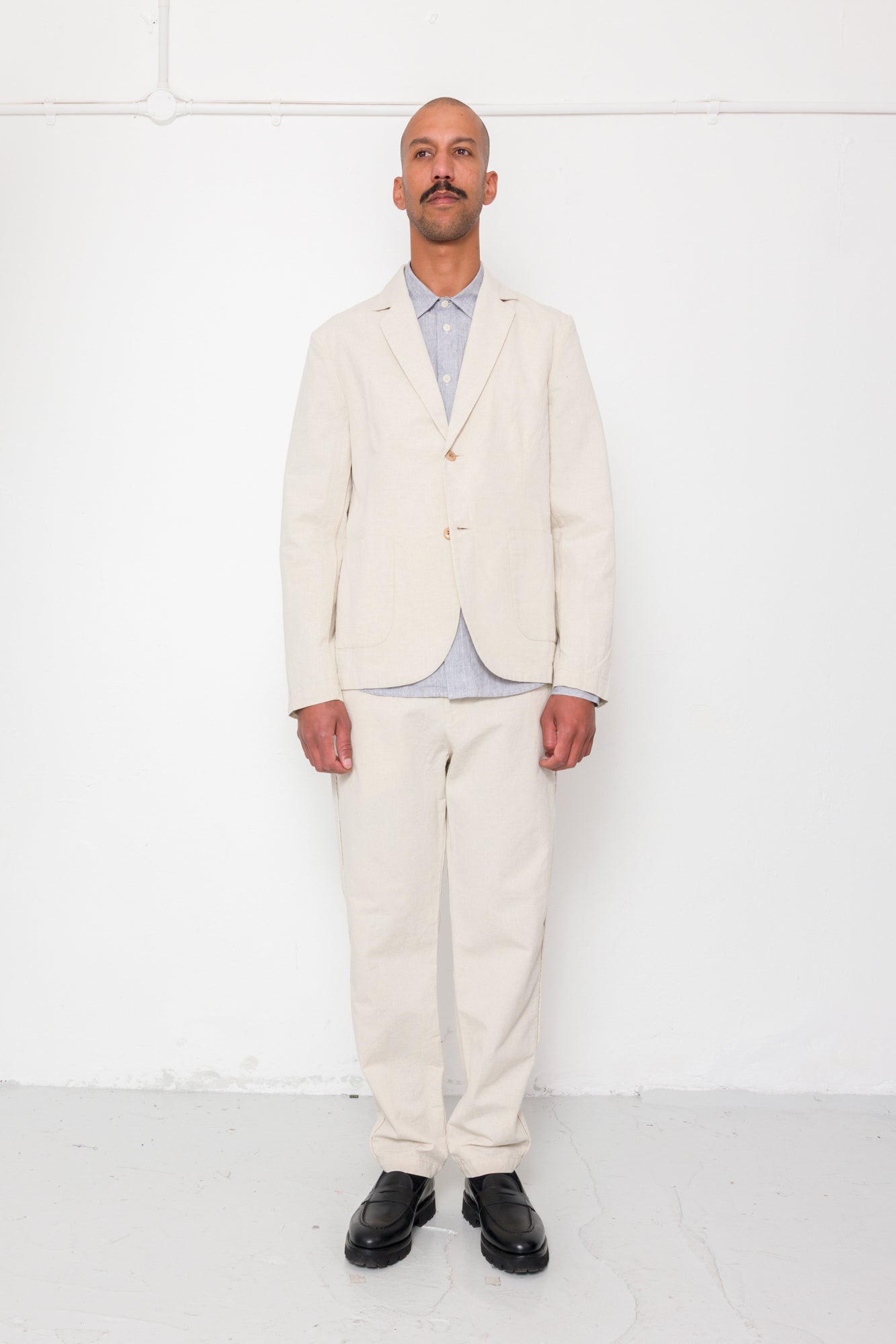 Cotton Linen Blazer - Natural Linen Canvas