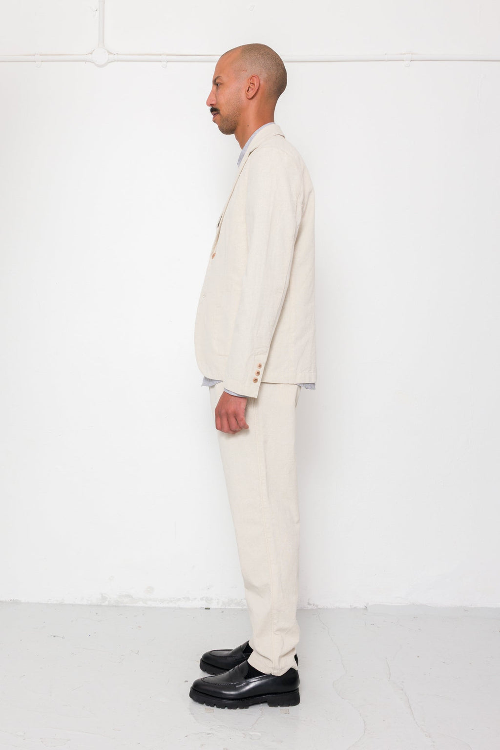 Cotton Linen Trouser - Natural Linen Canvas