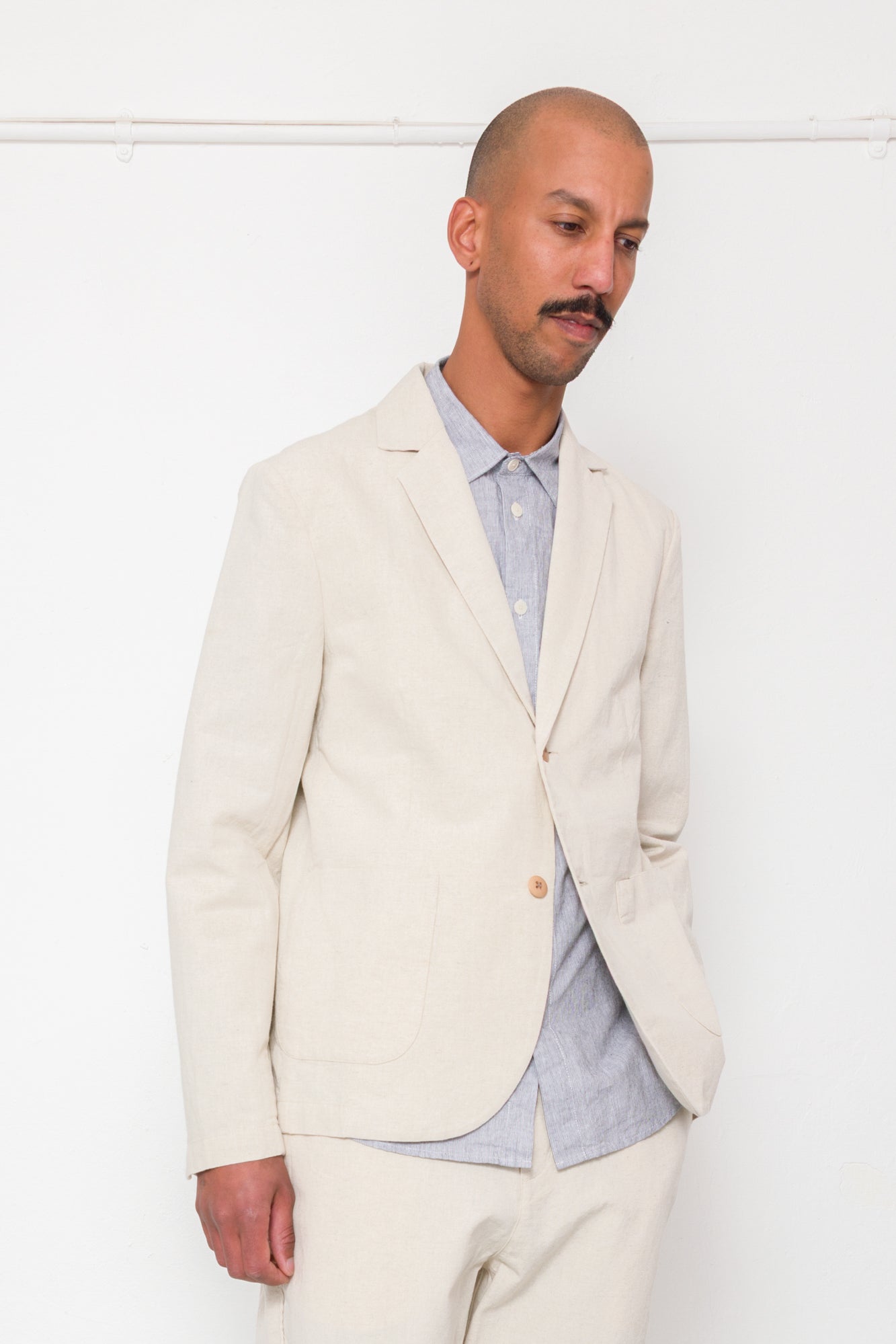 Cotton Linen Blazer - Natural Linen Canvas