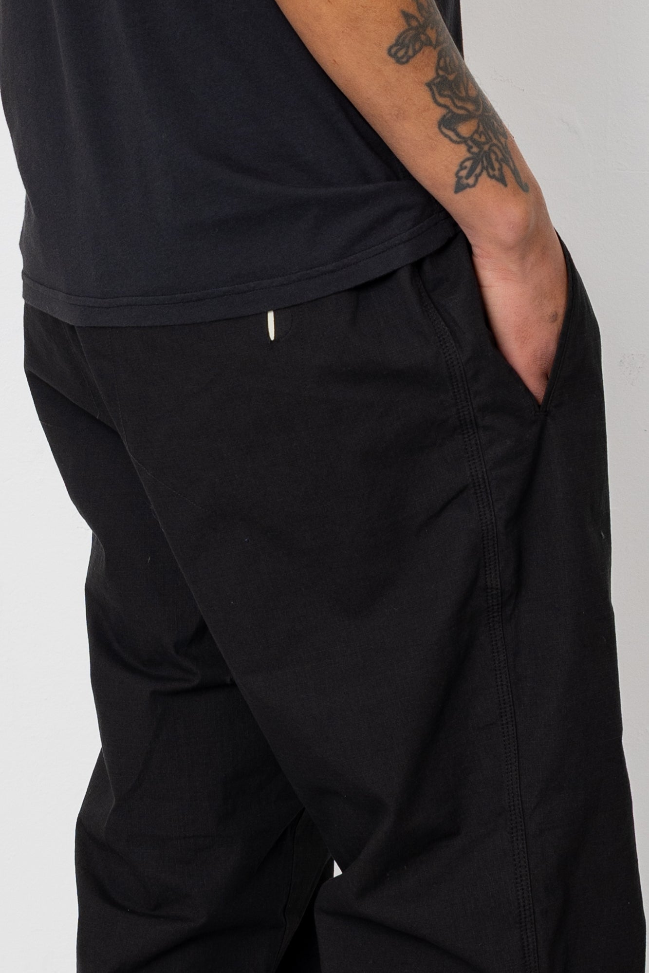 Drawcord Assembly Pant - Black Ripstop