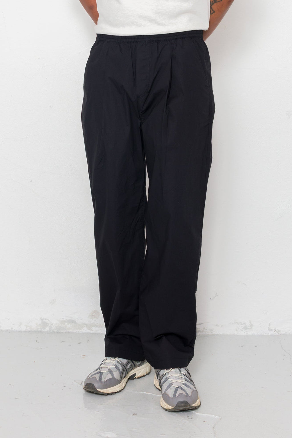 Drawcord Loose Trousers - Black