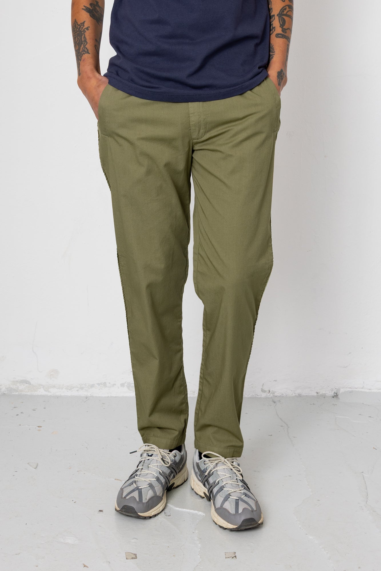 Drawcord Trousers - Olive