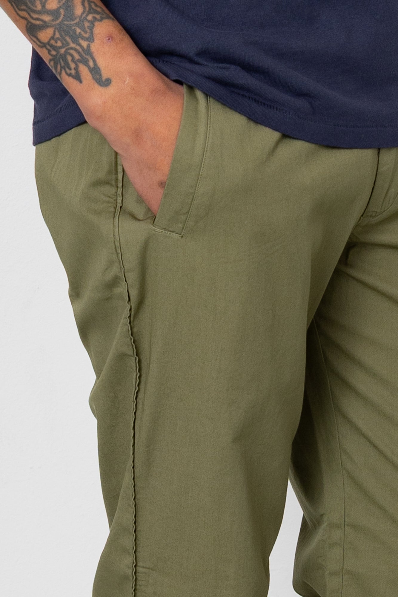Drawcord Trousers - Olive