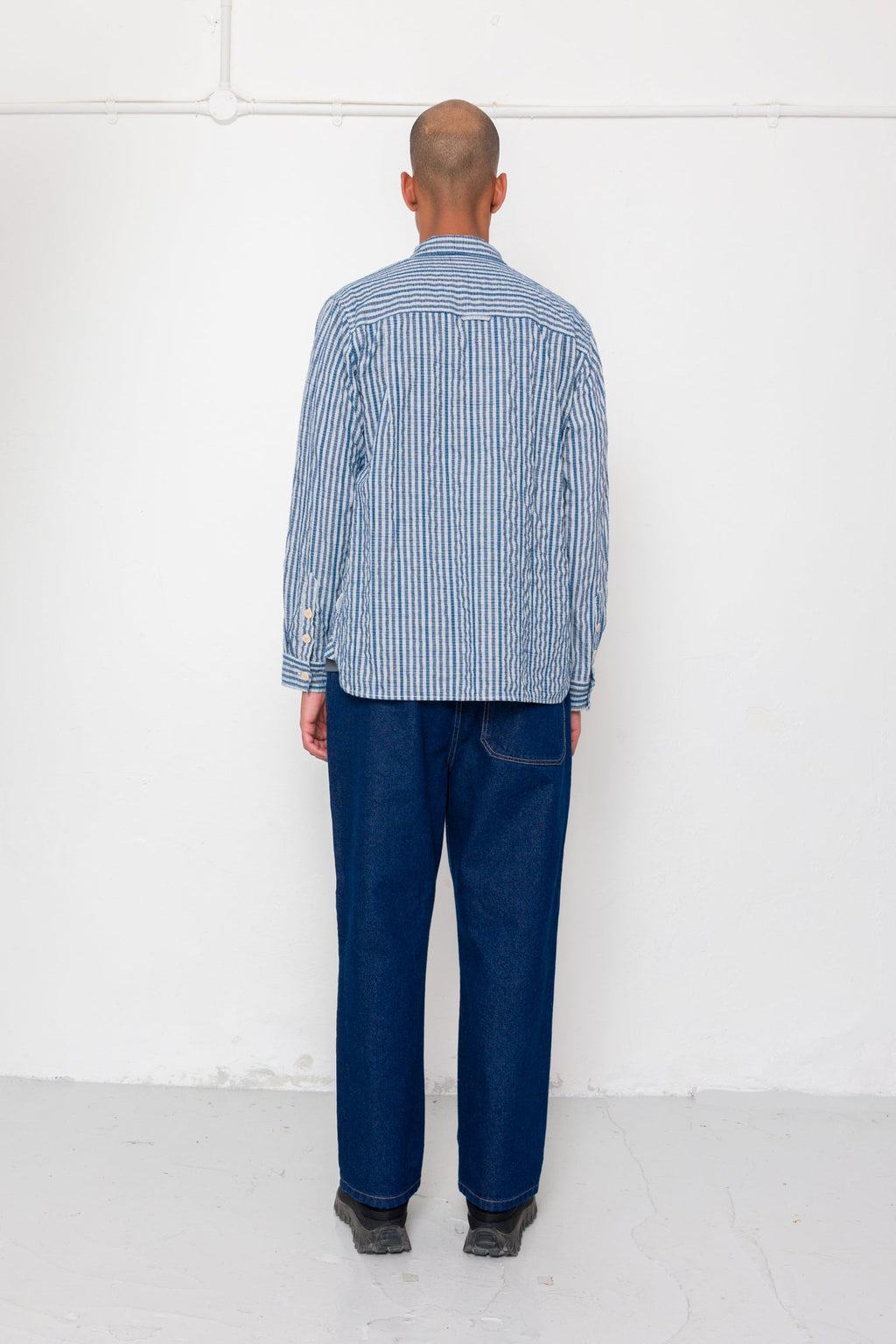 Easy Fit Shirt - Indigo Crinkle Mini Check
