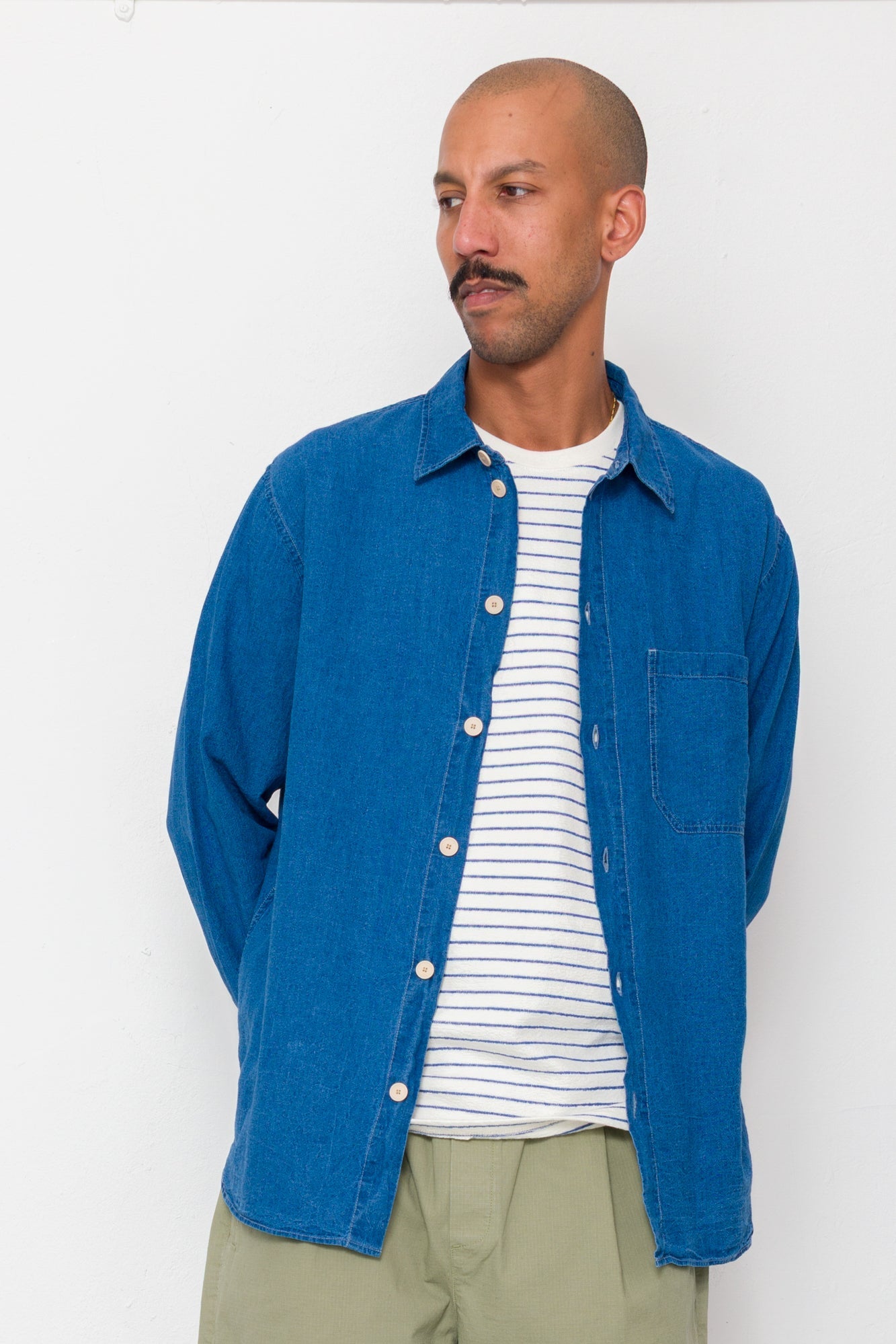 Easy Fit Shirt - Indigo Linen