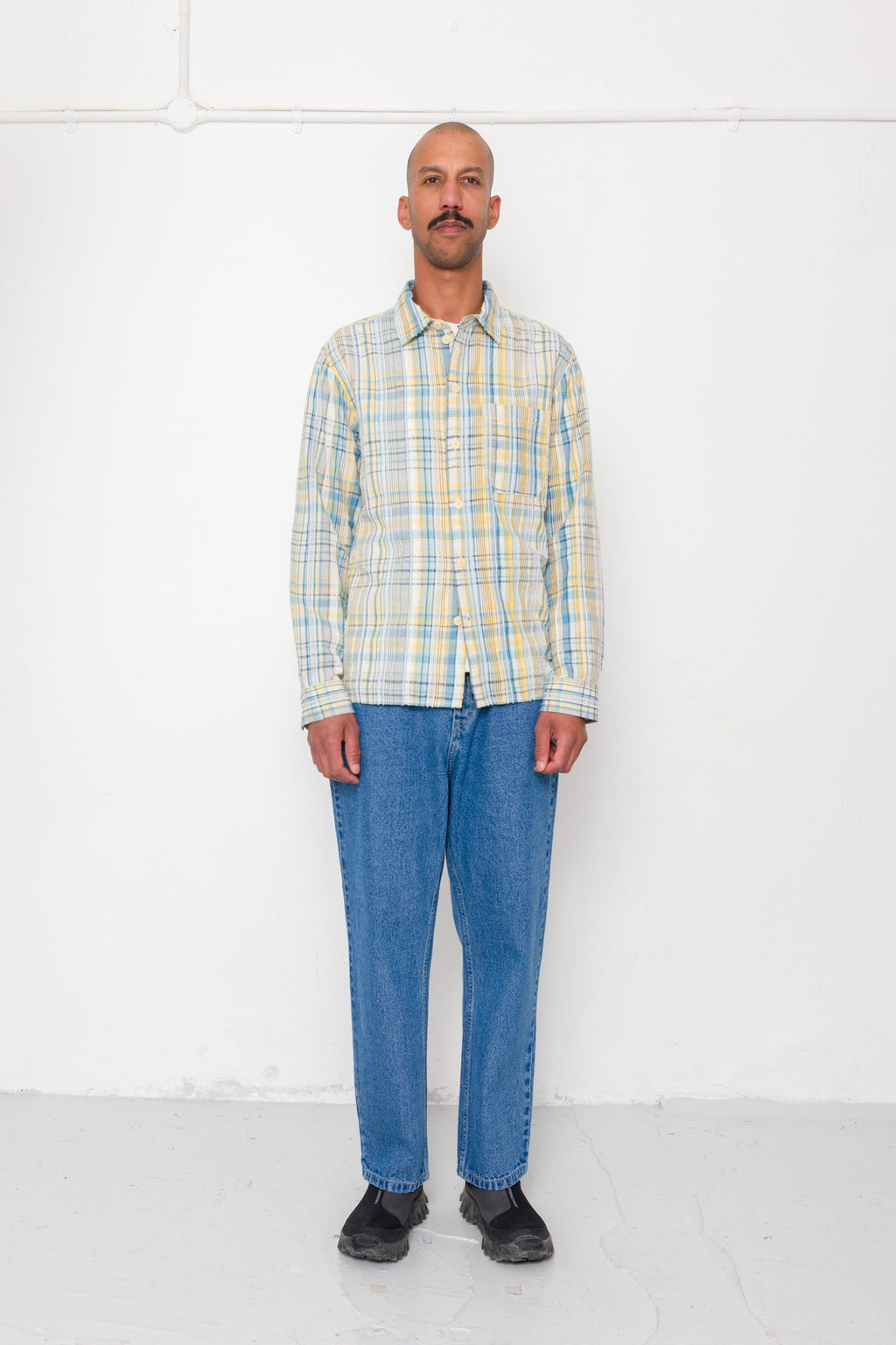 Easy Fit Shirt - Yellow Blue Cut Check