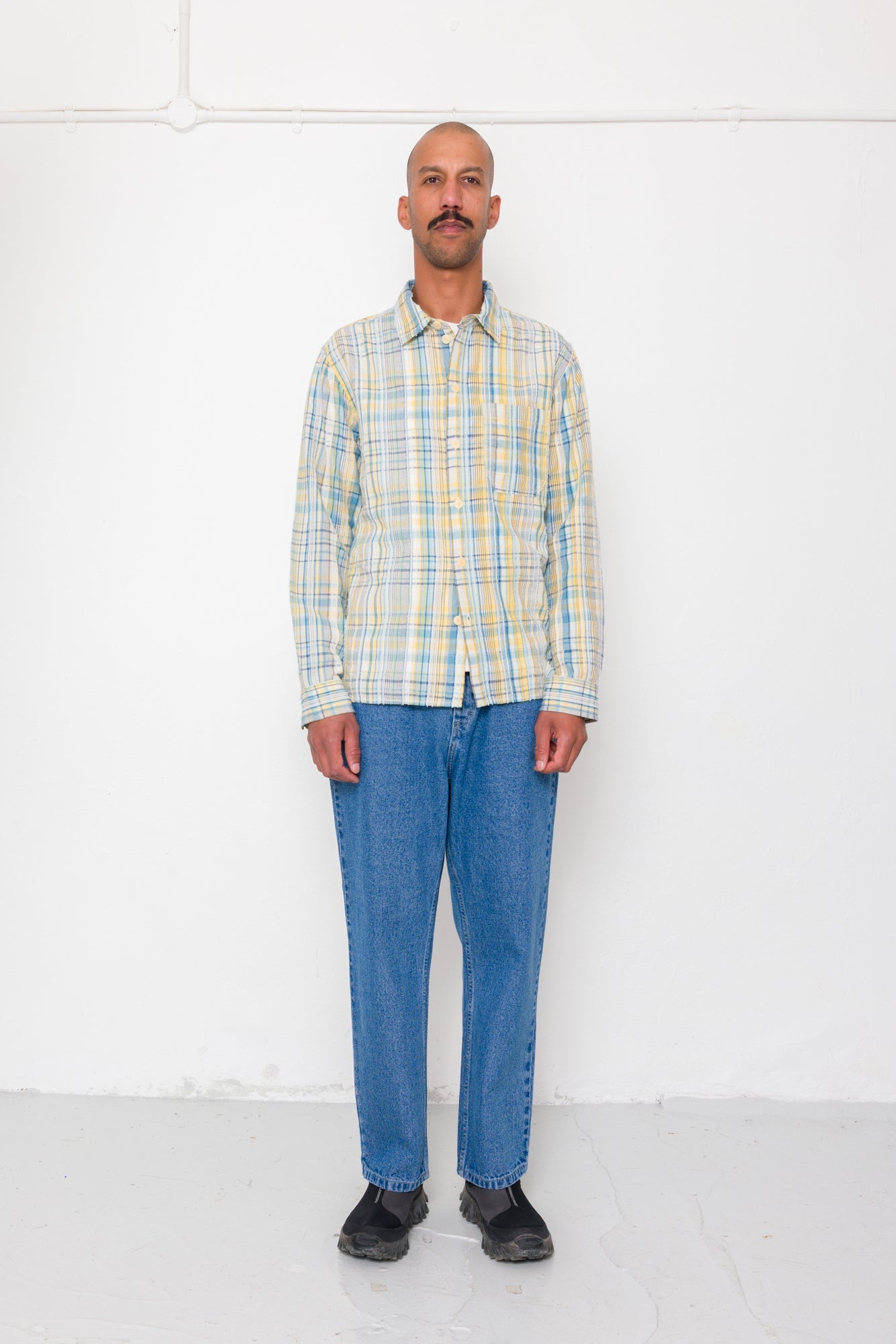 Easy Fit Shirt - Yellow Blue Cut Check