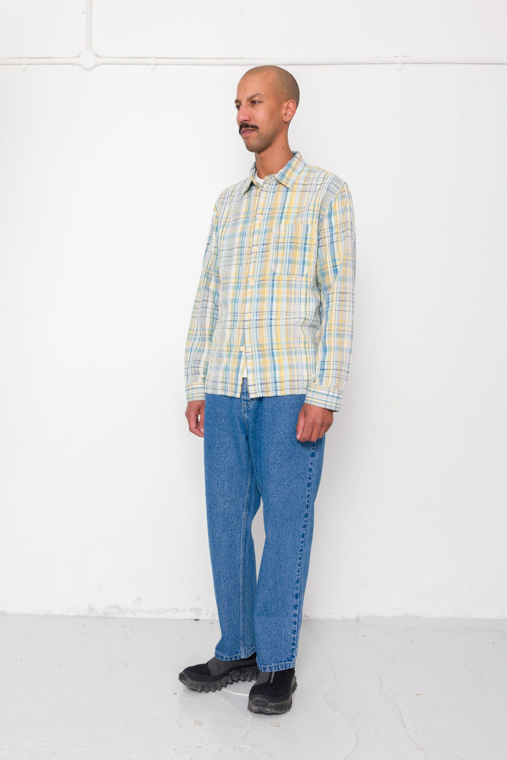Easy Fit Shirt - Yellow Blue Cut Check