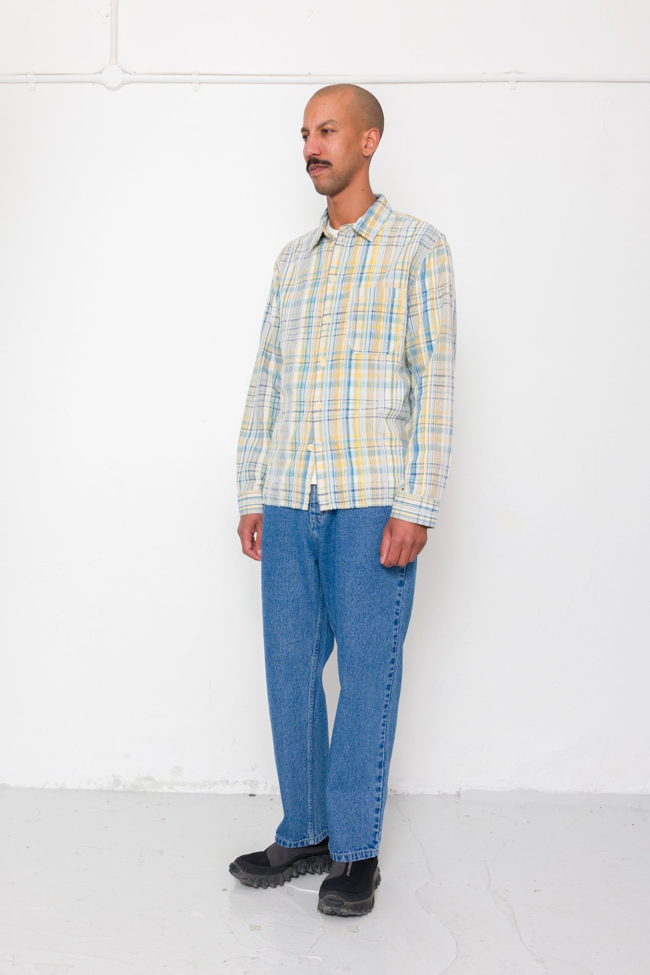 Easy Fit Shirt - Yellow Blue Cut Check