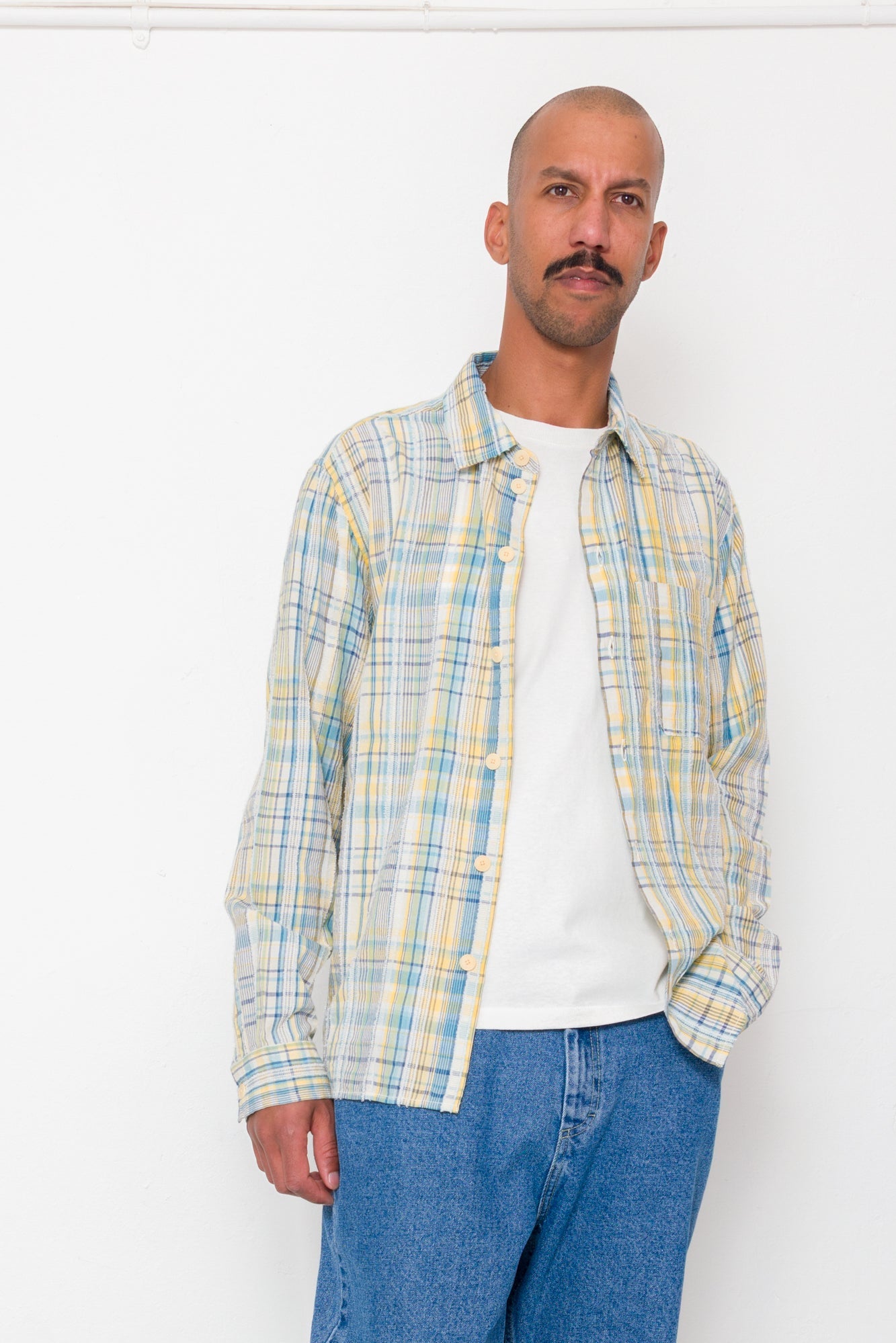 Easy Fit Shirt - Yellow Blue Cut Check
