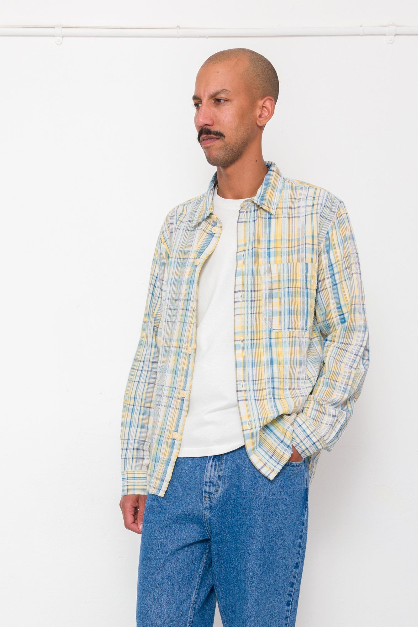 Easy Fit Shirt - Yellow Blue Cut Check
