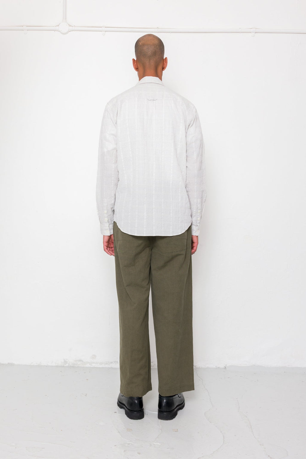 Relaxed Fit Shirt - Silver Textured Check