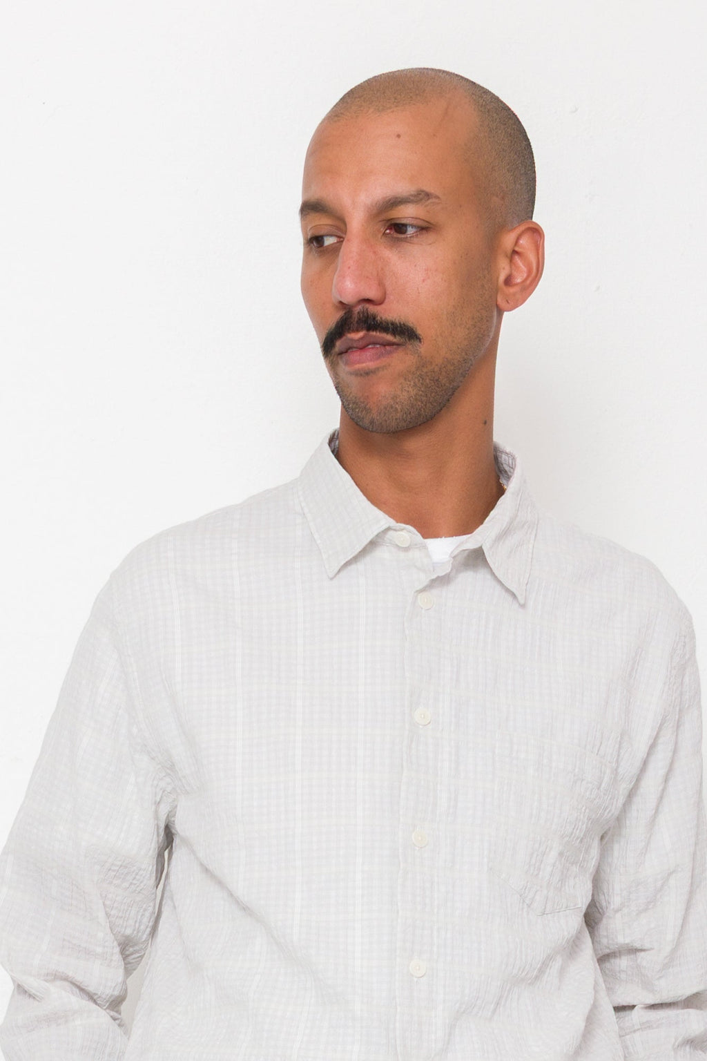 Relaxed Fit Shirt - Silver Textured Check