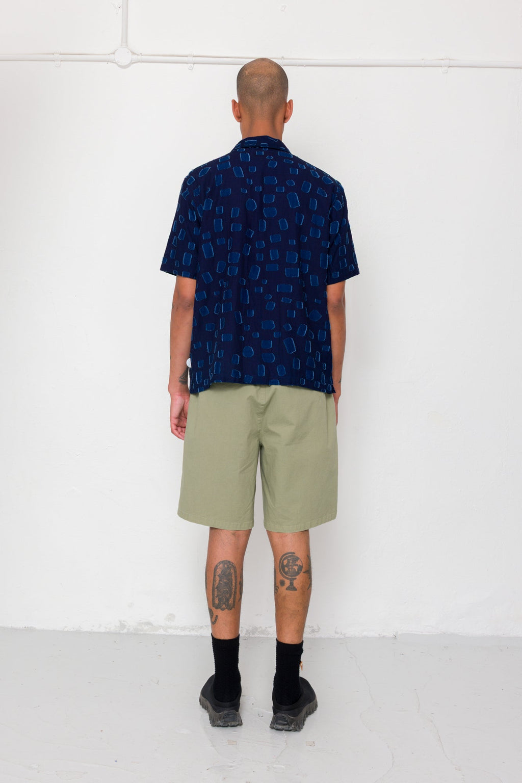 Gabe Shirt - Indigo Irregular Dot