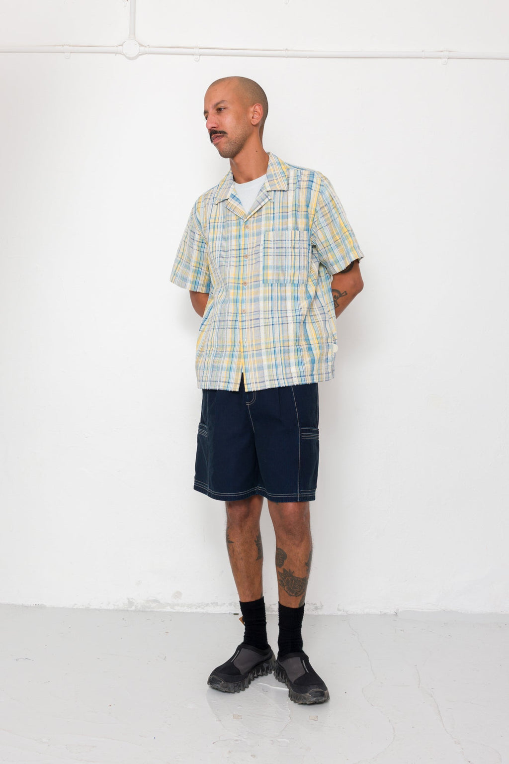 Gabe Shirt - Yellow Blue Cut Check