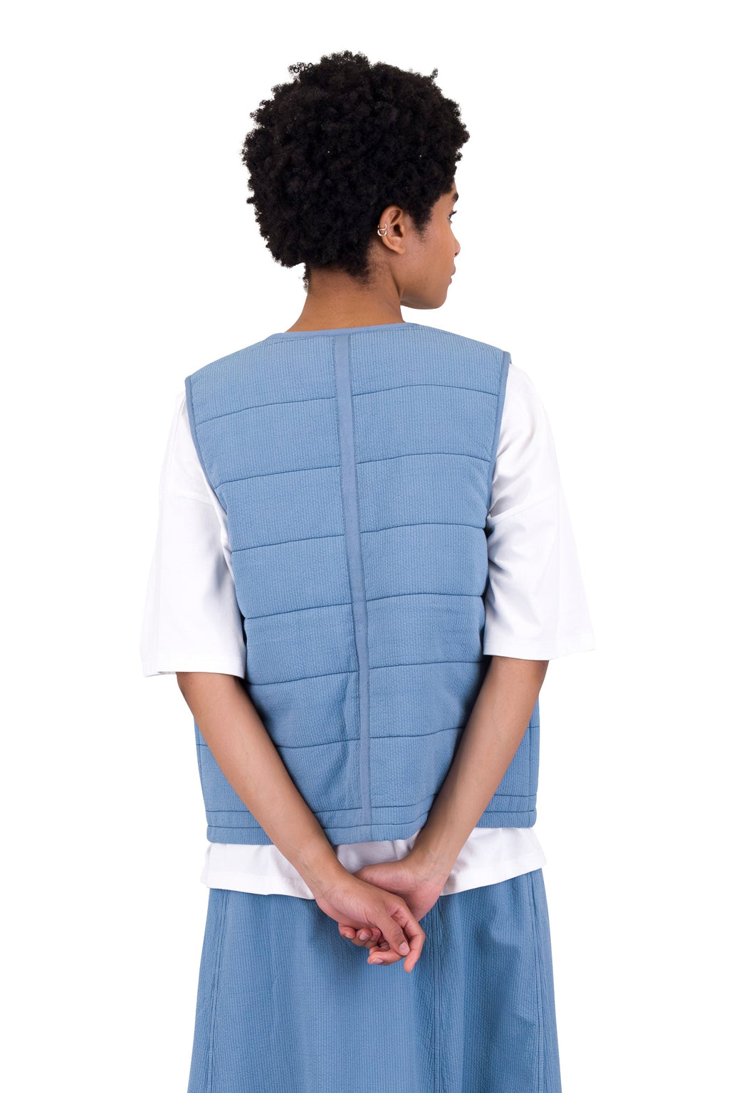 Gilet - Light Indigo Topstitch