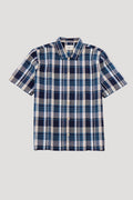 Gabe Shirt - Yellow Cyan Check