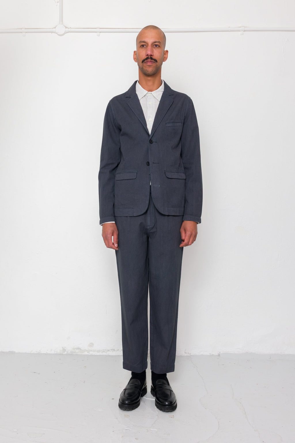 Lunar Blazer - Soft Black Cotton Linen