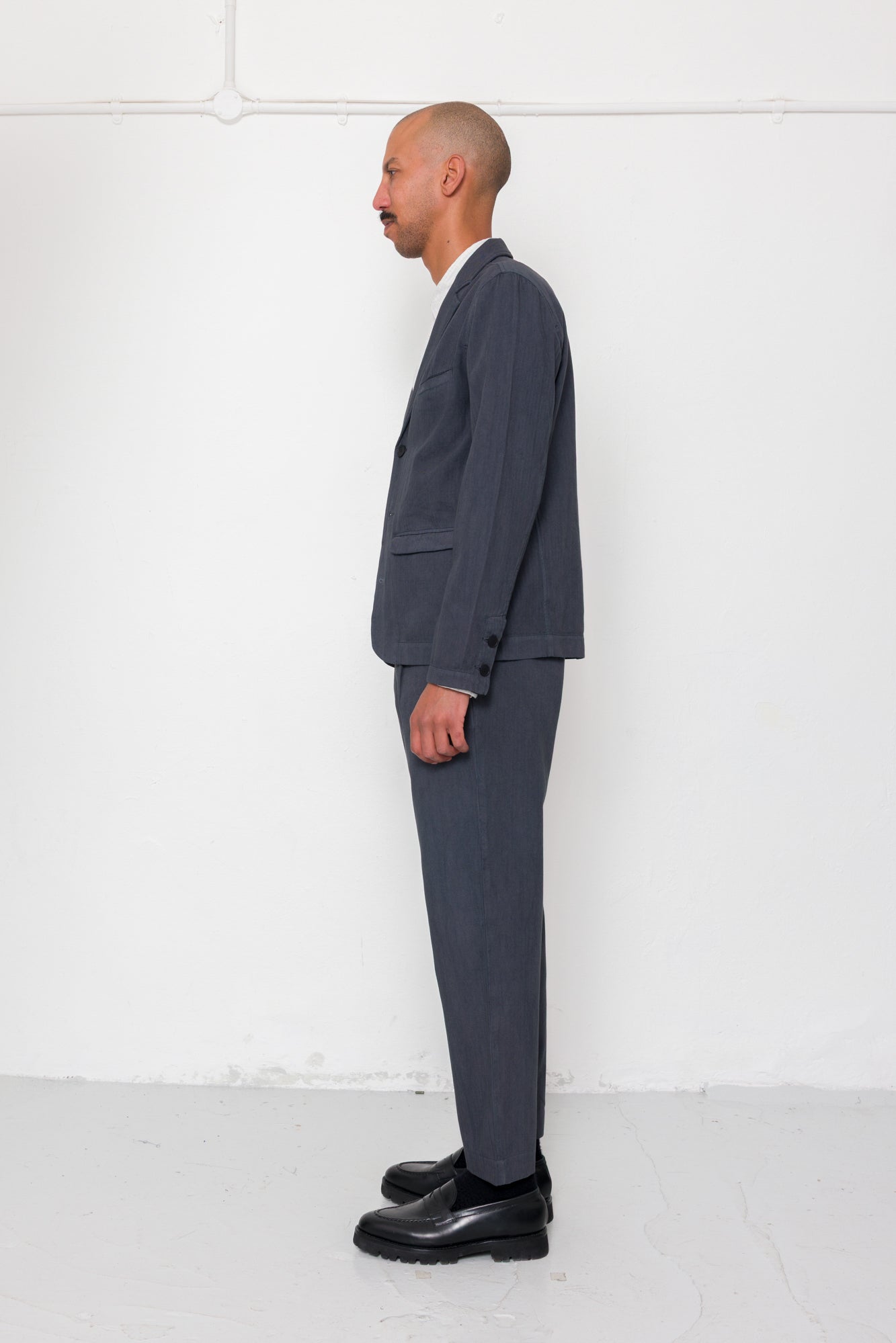 Lunar Blazer - Soft Black Cotton Linen