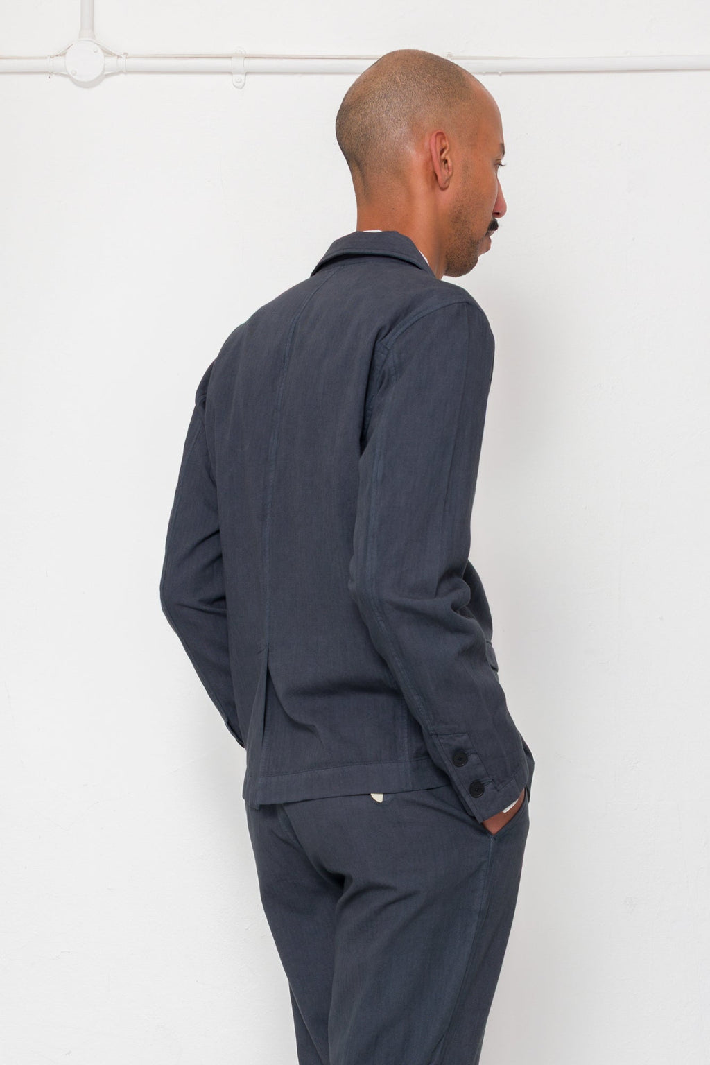 Lunar Blazer - Soft Black Cotton Linen