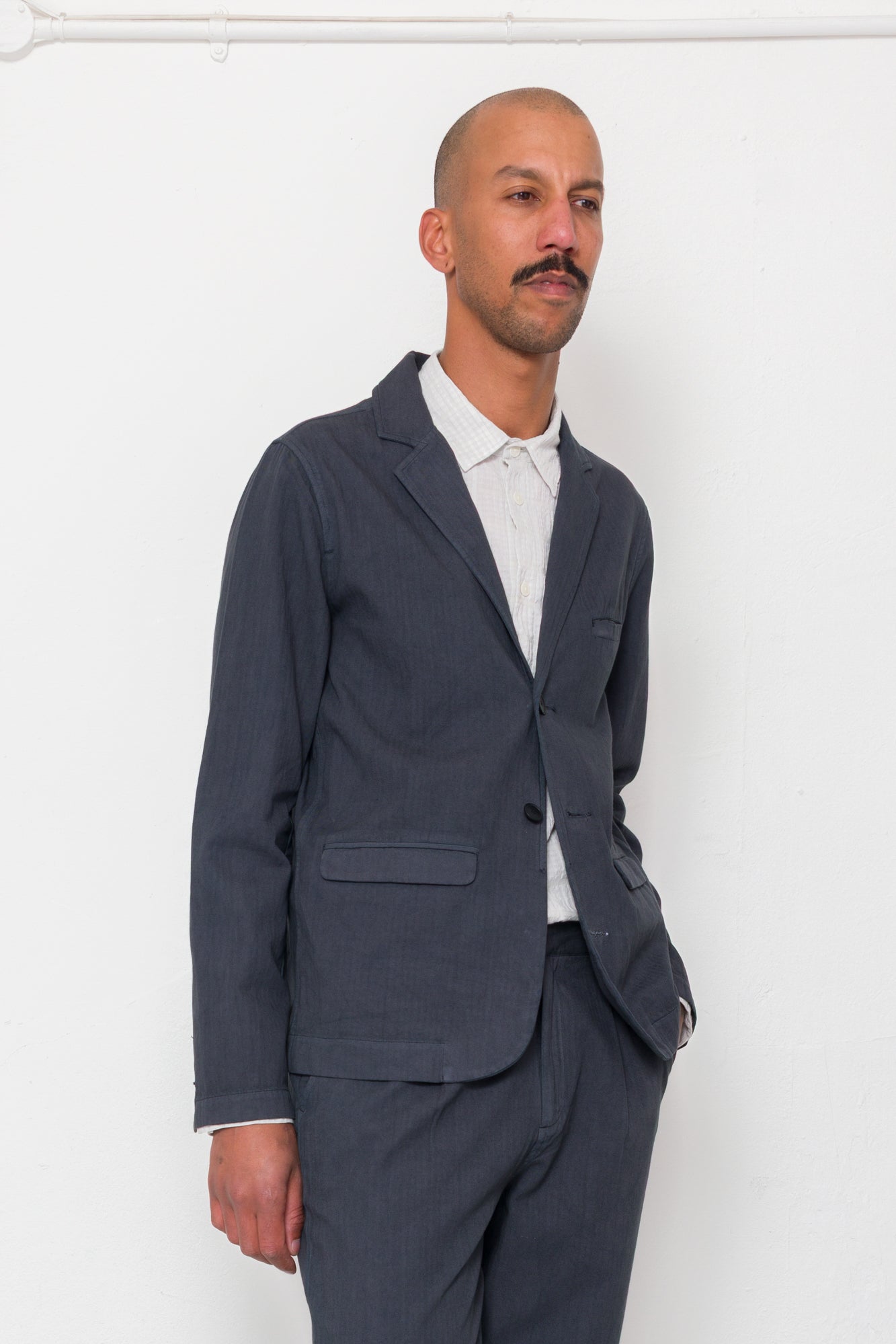 Lunar Blazer - Soft Black Cotton Linen