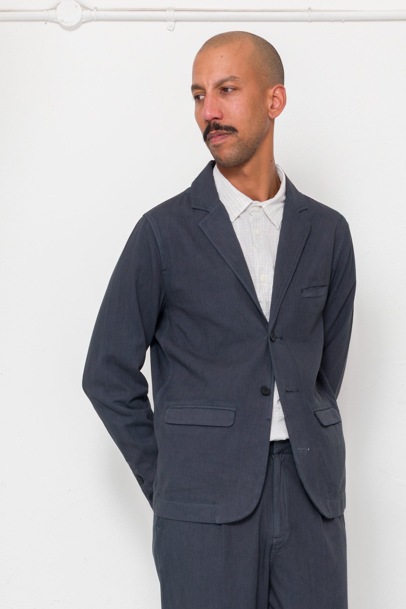Lunar Blazer - Soft Black Cotton Linen