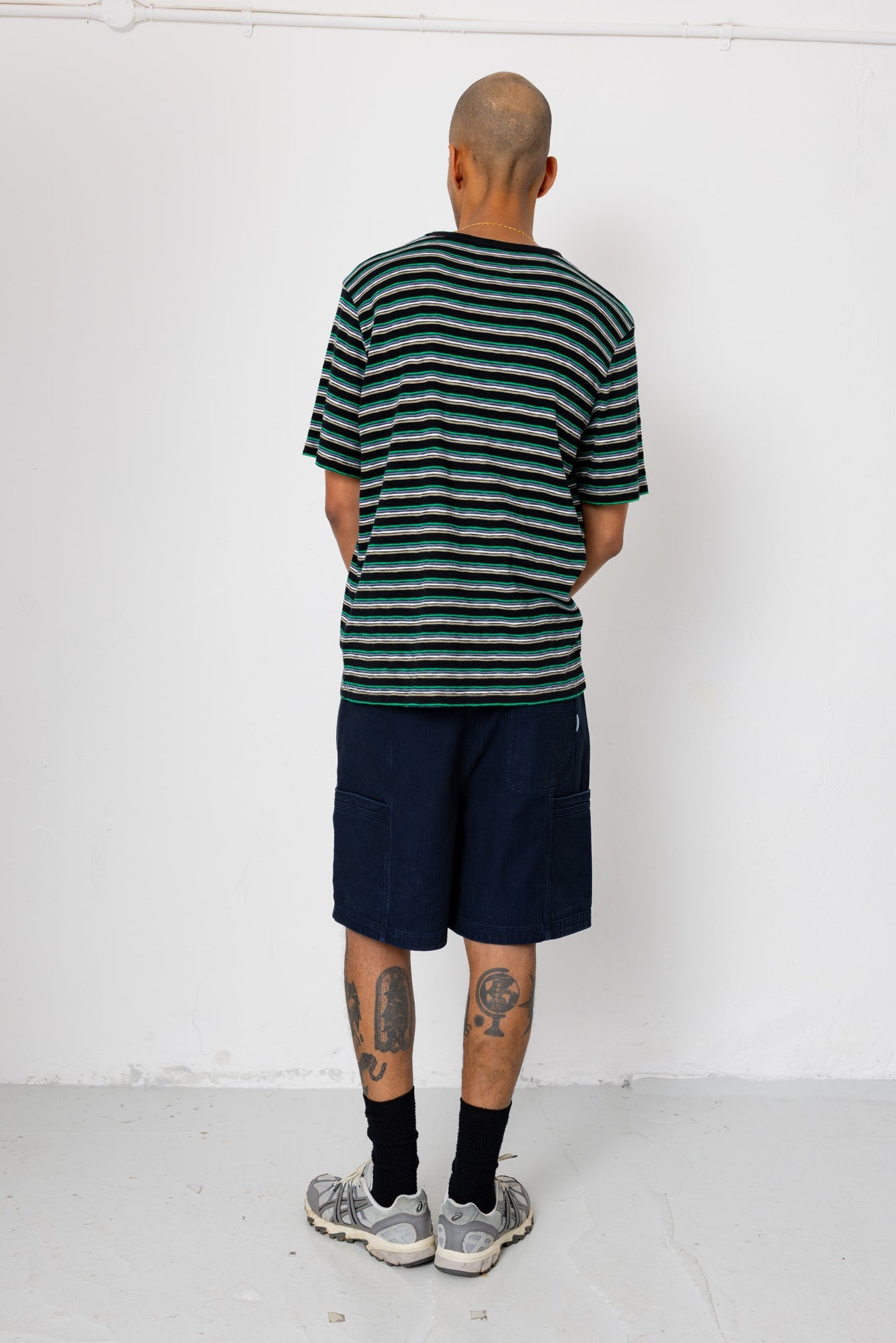 Multistripe T-Shirt - Black / Green Mix