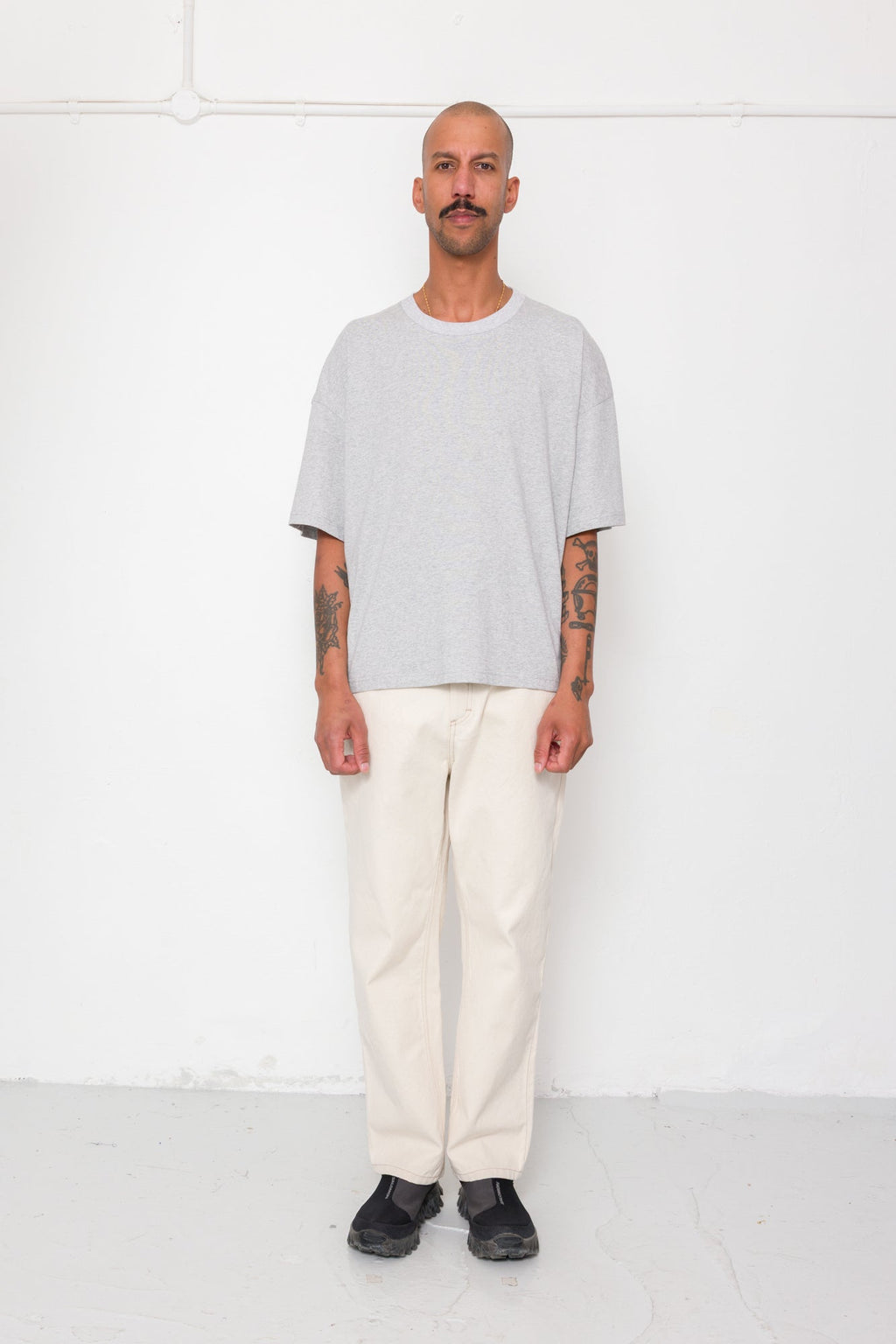 Oversized T-Shirt - Grey Melange Slub