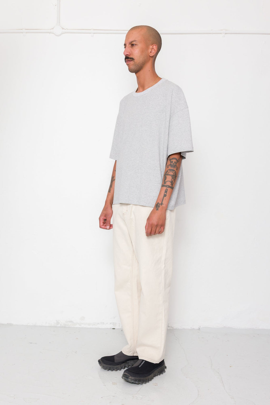 Oversized T-Shirt - Grey Melange Slub