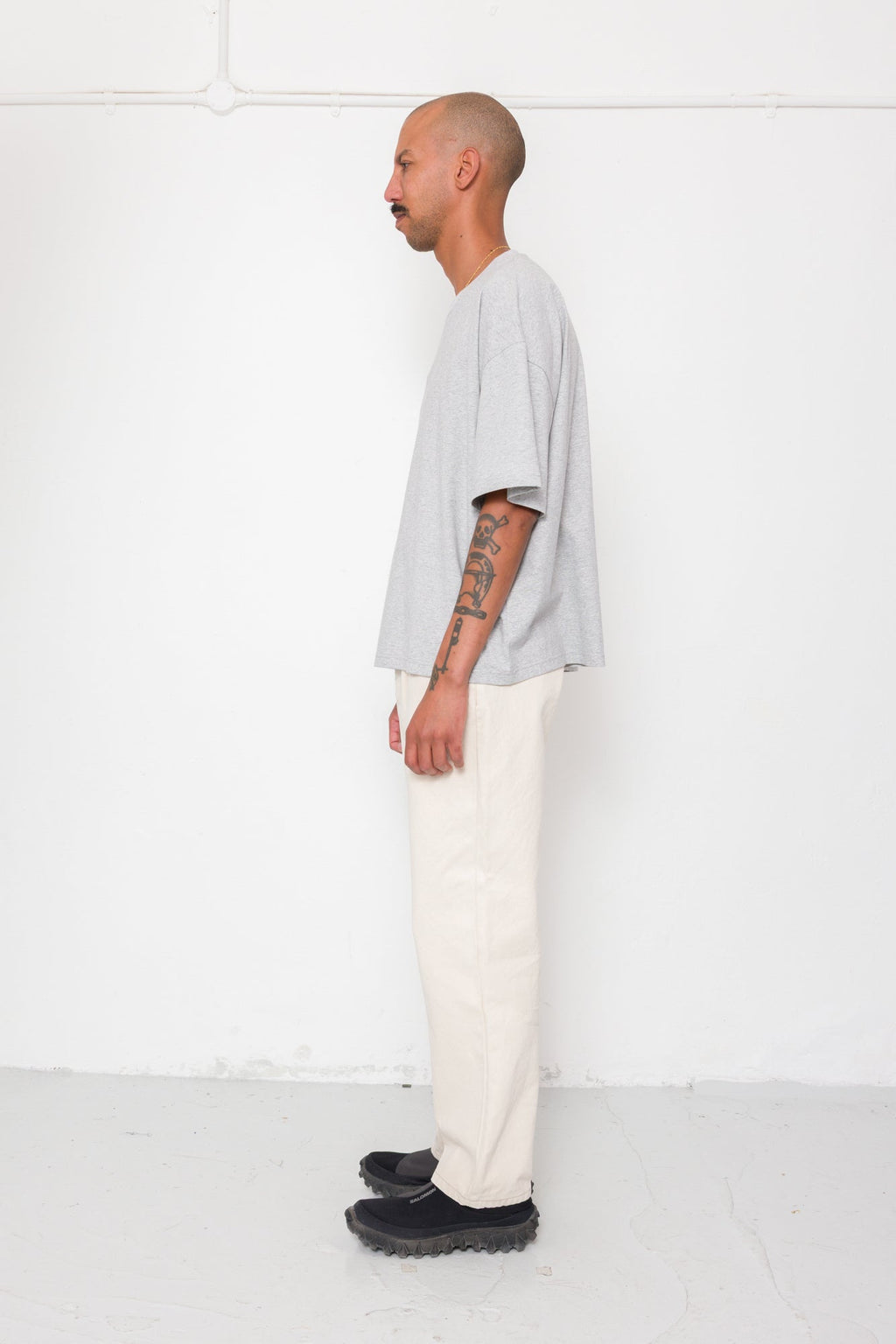 Oversized T-Shirt - Grey Melange Slub