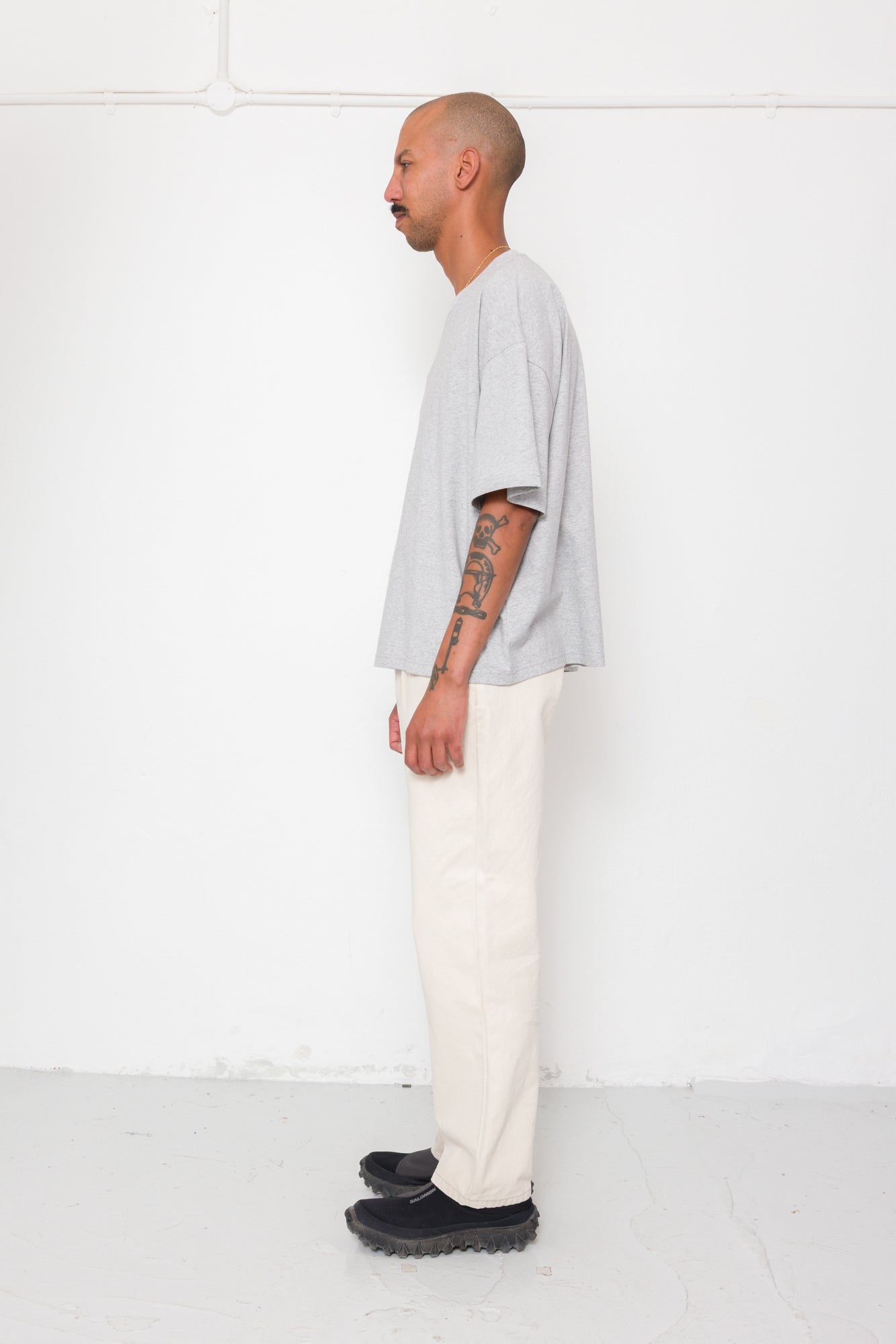 Oversized T-Shirt - Grey Melange Slub
