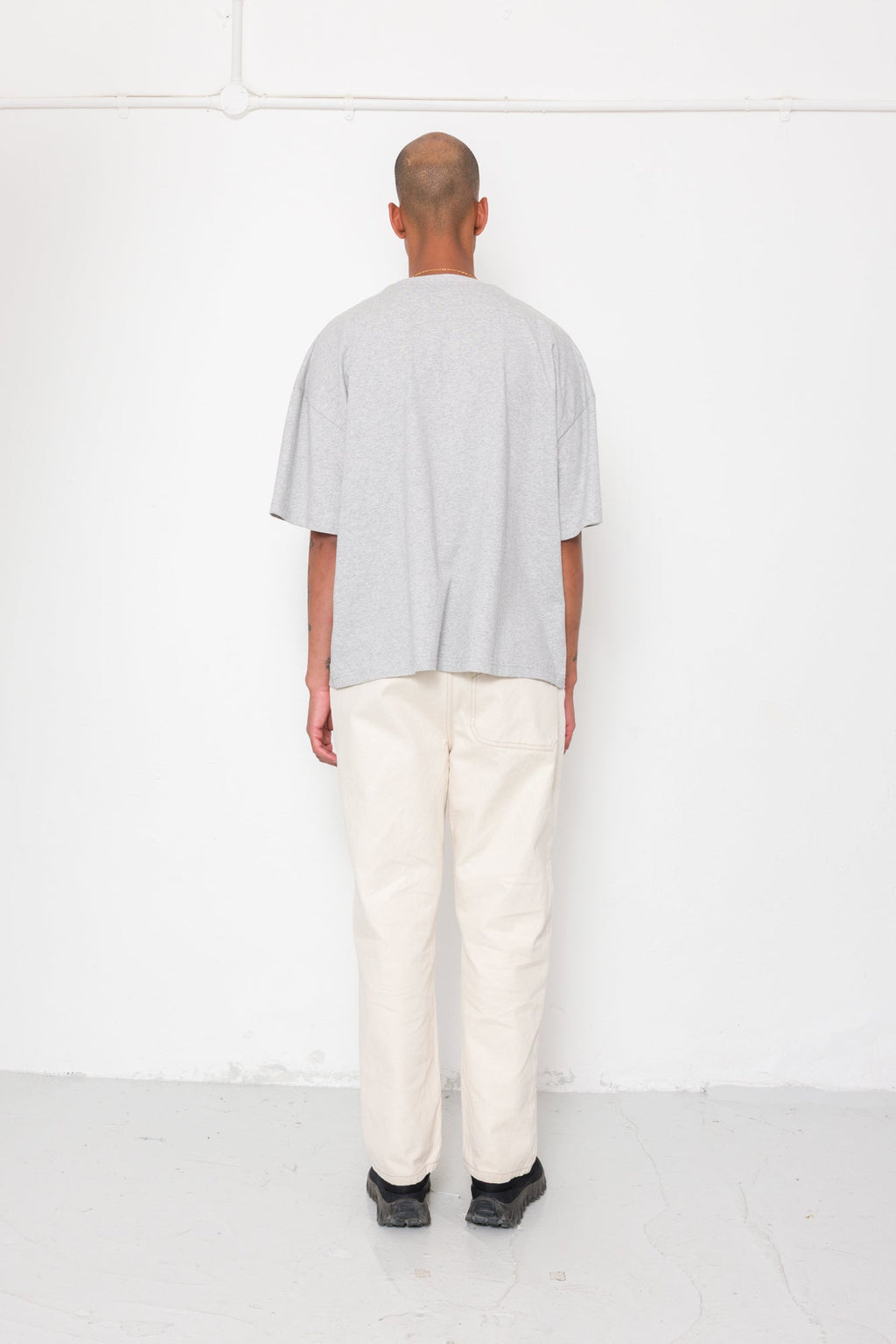 Oversized T-Shirt - Grey Melange Slub