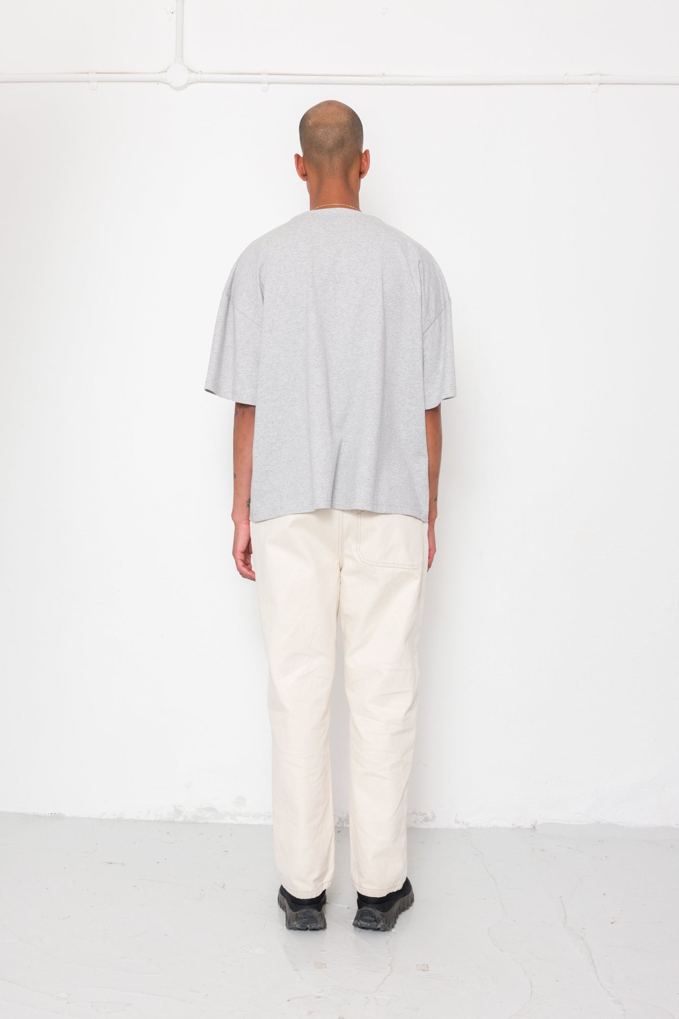 Oversized T-Shirt - Grey Melange Slub