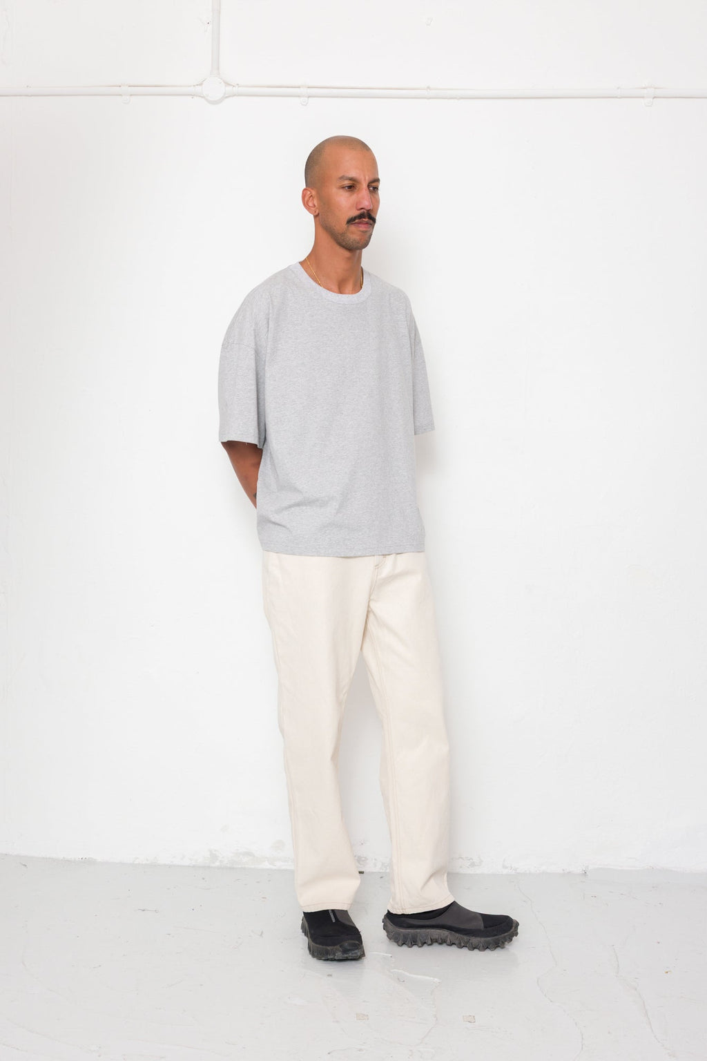 Oversized T-Shirt - Grey Melange Slub