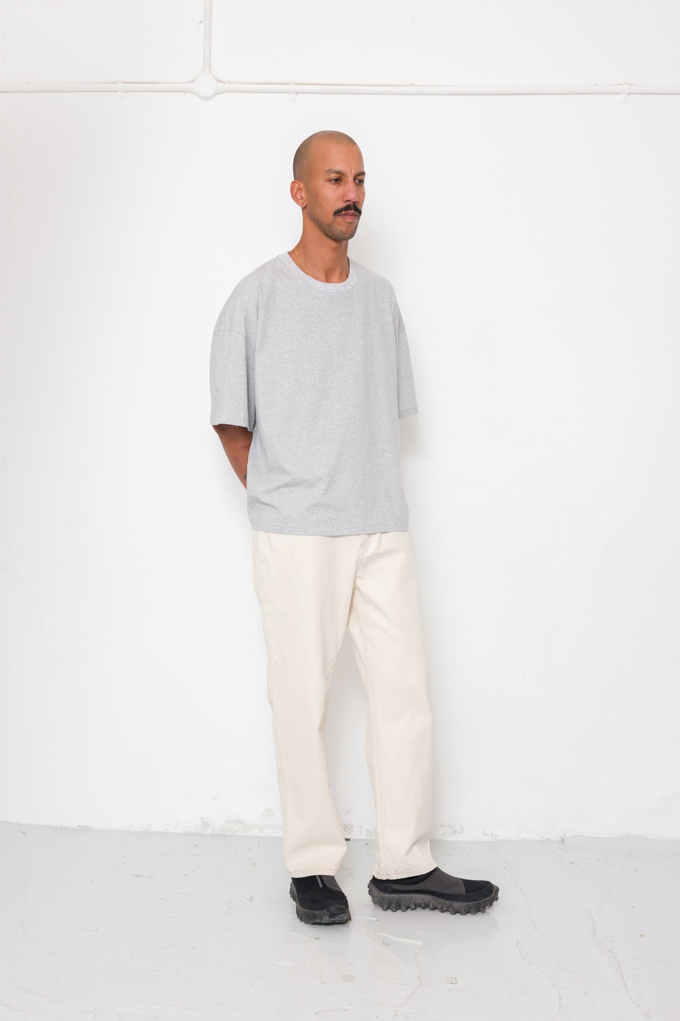 Oversized T-Shirt - Grey Melange Slub