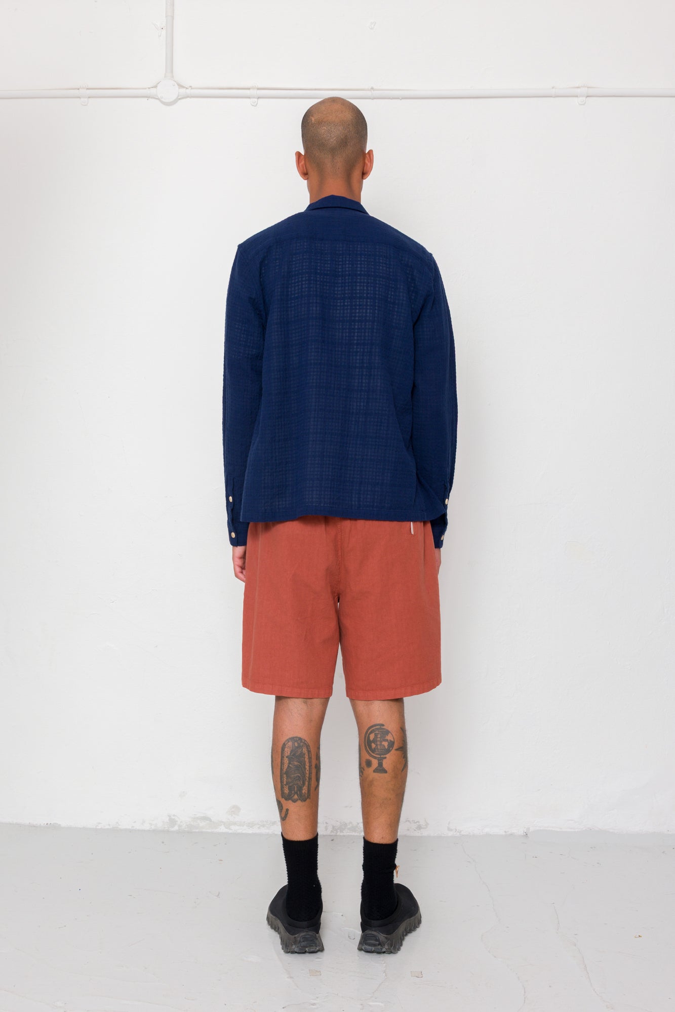 Patch Shirt - Navy Openweave