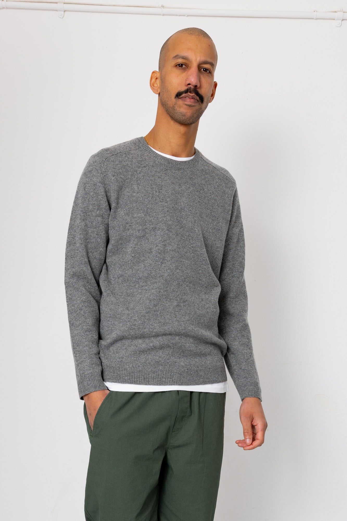 Patrice Crew - Grey Melange