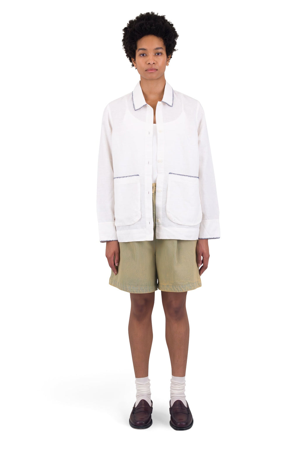 Pleated Shirt - White