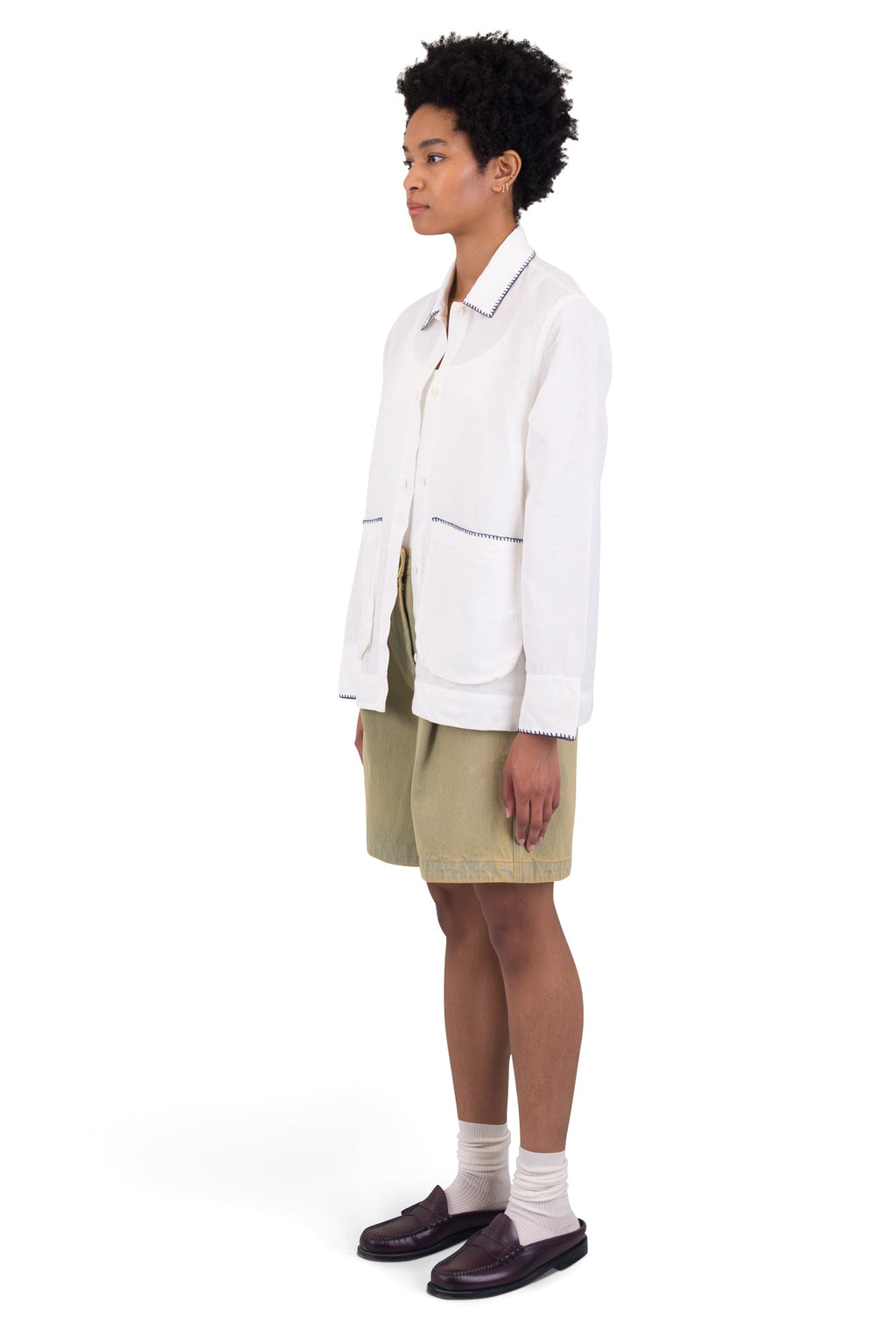Pleated Shirt - White