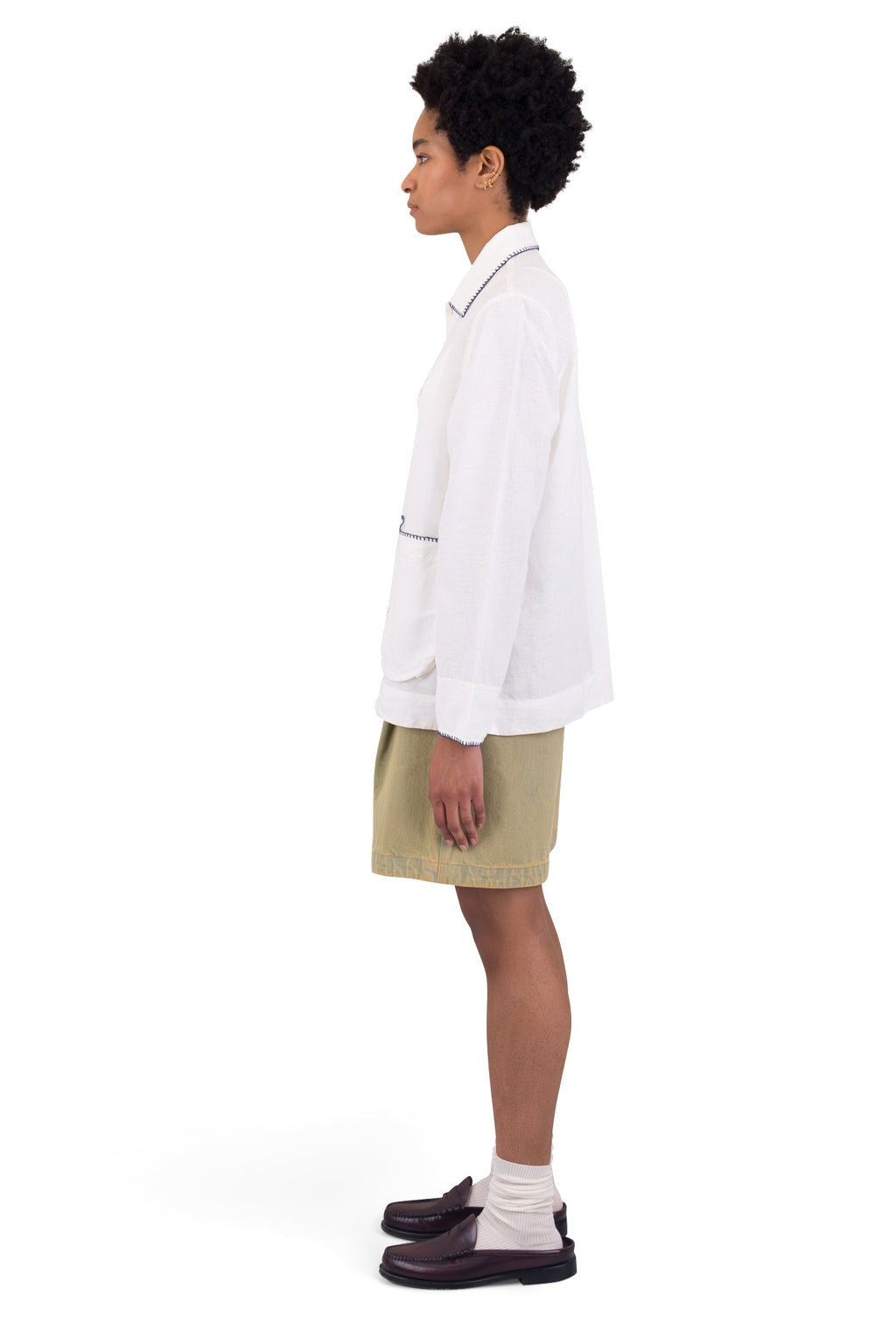 Pleated Shirt - White