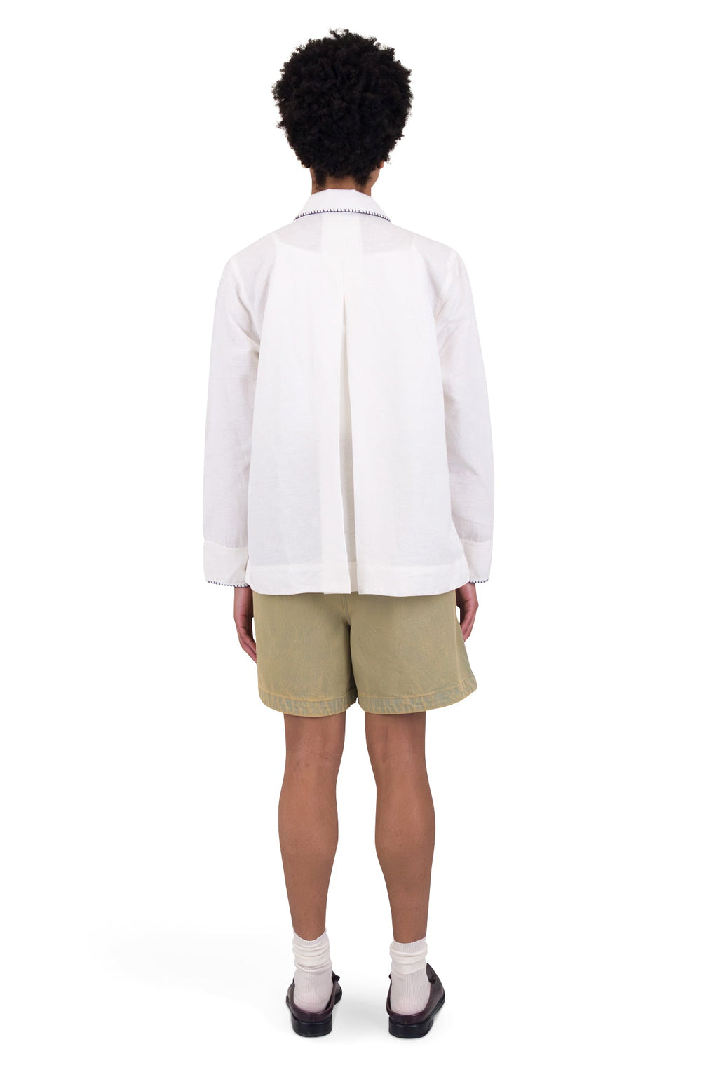 Pleated Shirt - White
