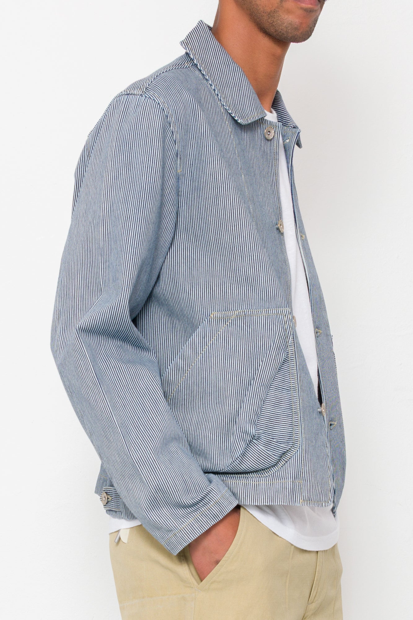Prism Jacket - Indigo Ticking Stripe