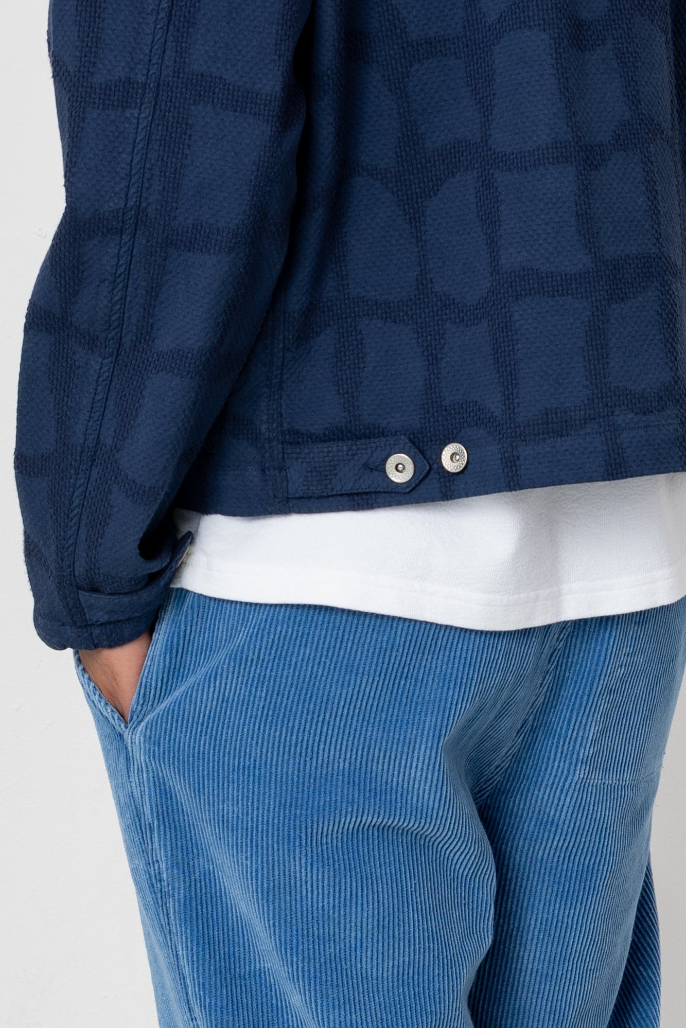 Prism Jacket - Irregular Block Jacquard Navy