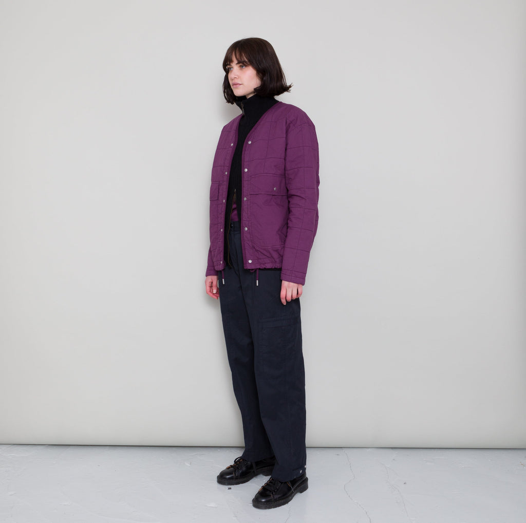 Qulited Boxy Jacket - Wine