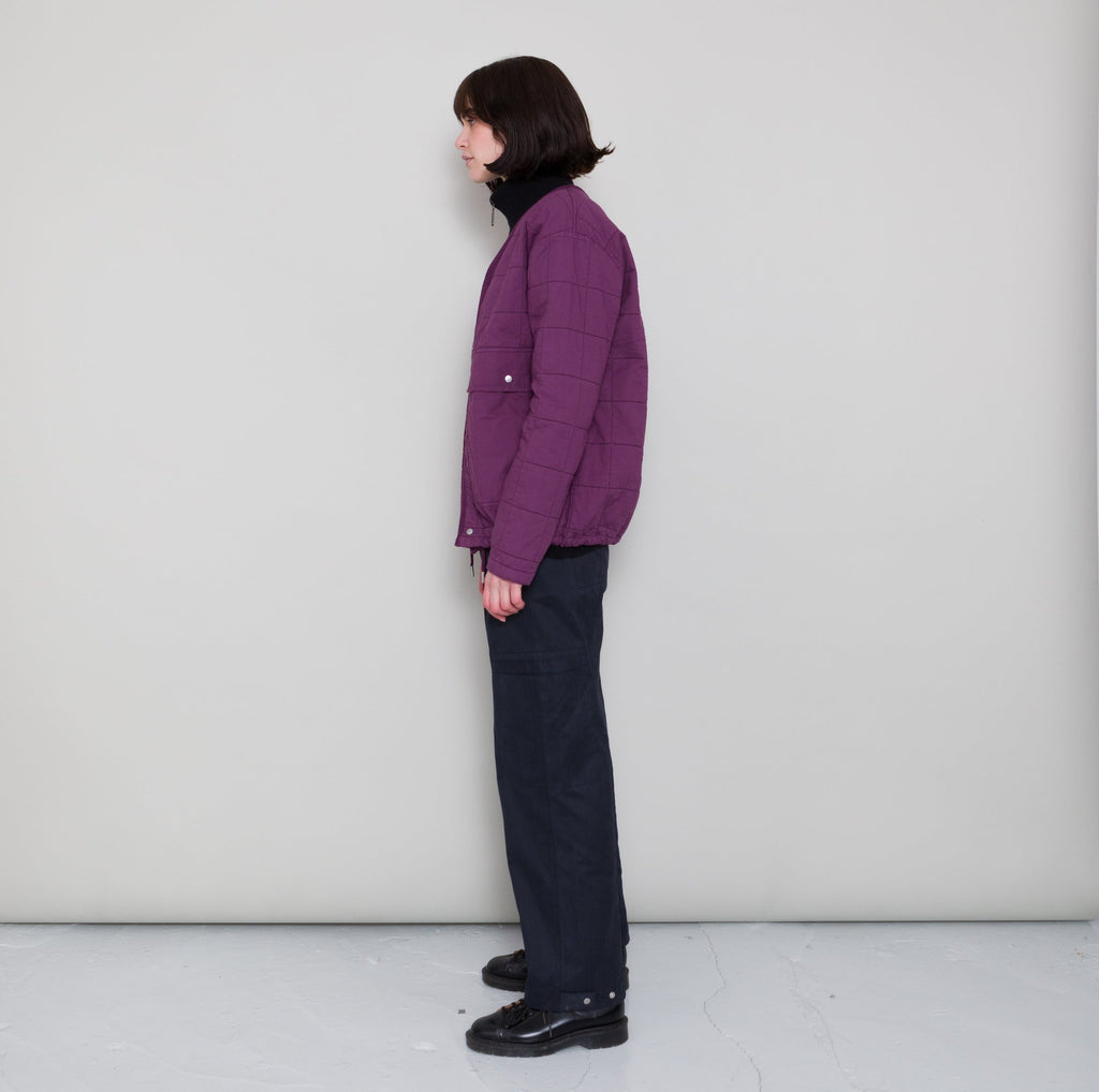 Qulited Boxy Jacket - Wine